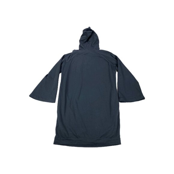 Brunello Cucinelli Pockets Hoodie Dress Womens Large Black Long Sleeve Italian - Picture 5 of 16